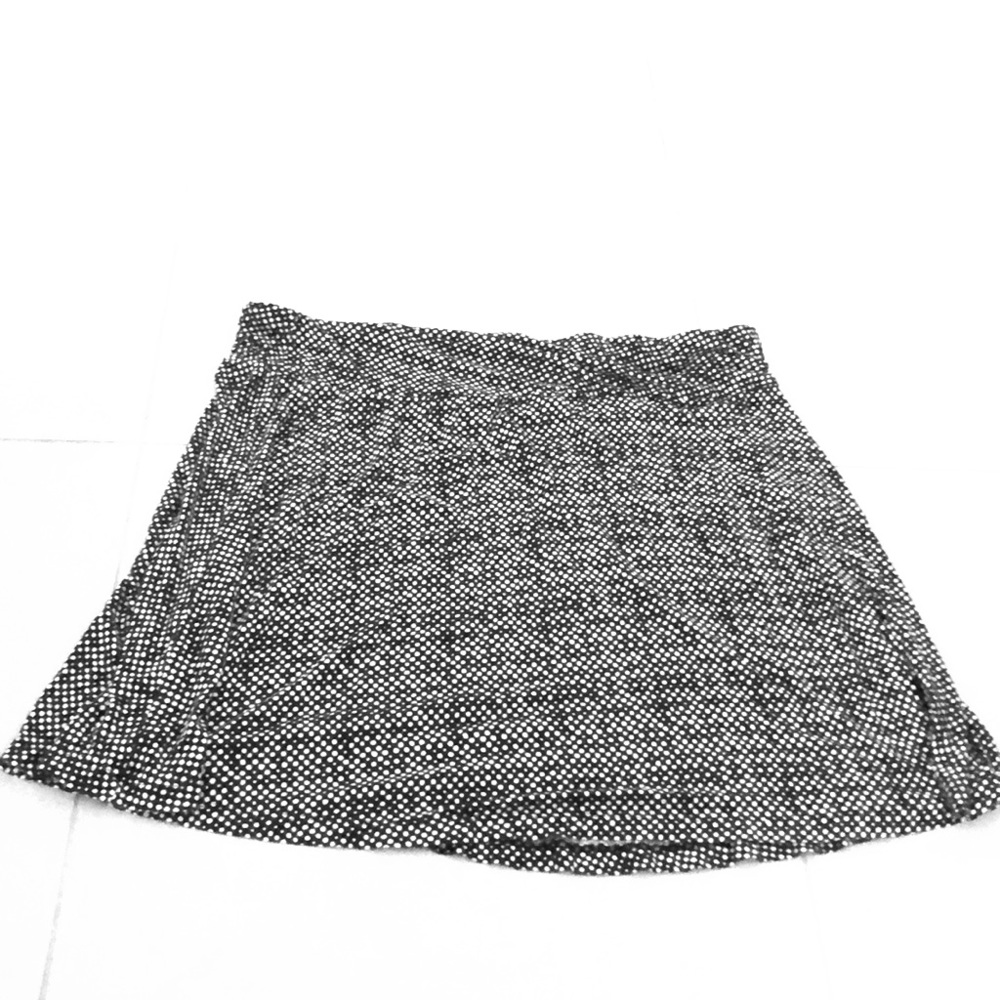 Black and White Caslon Polka Dot Mini Skirt